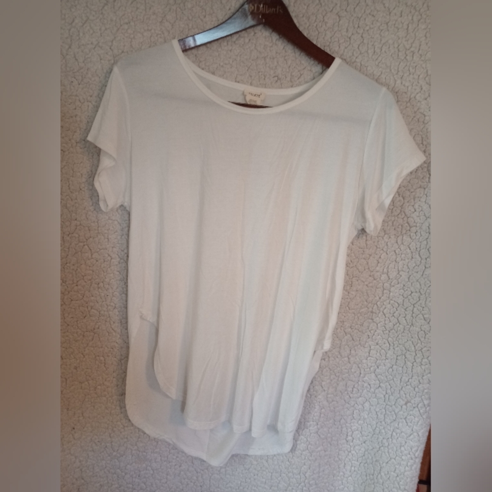 Women's Yelete White Tassel Back Top Size M